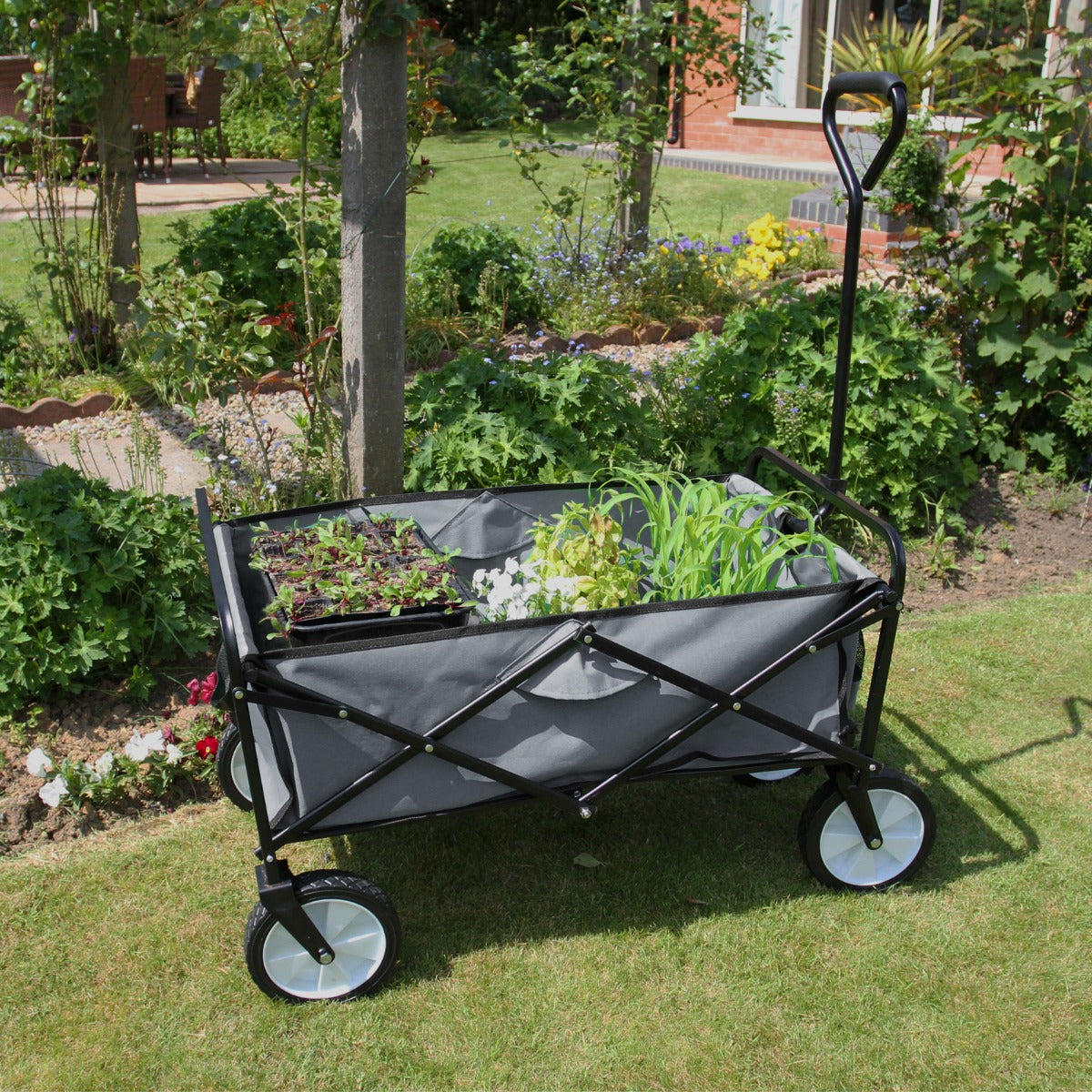 Foldable Garden Cart Grey - Used - Acceptable