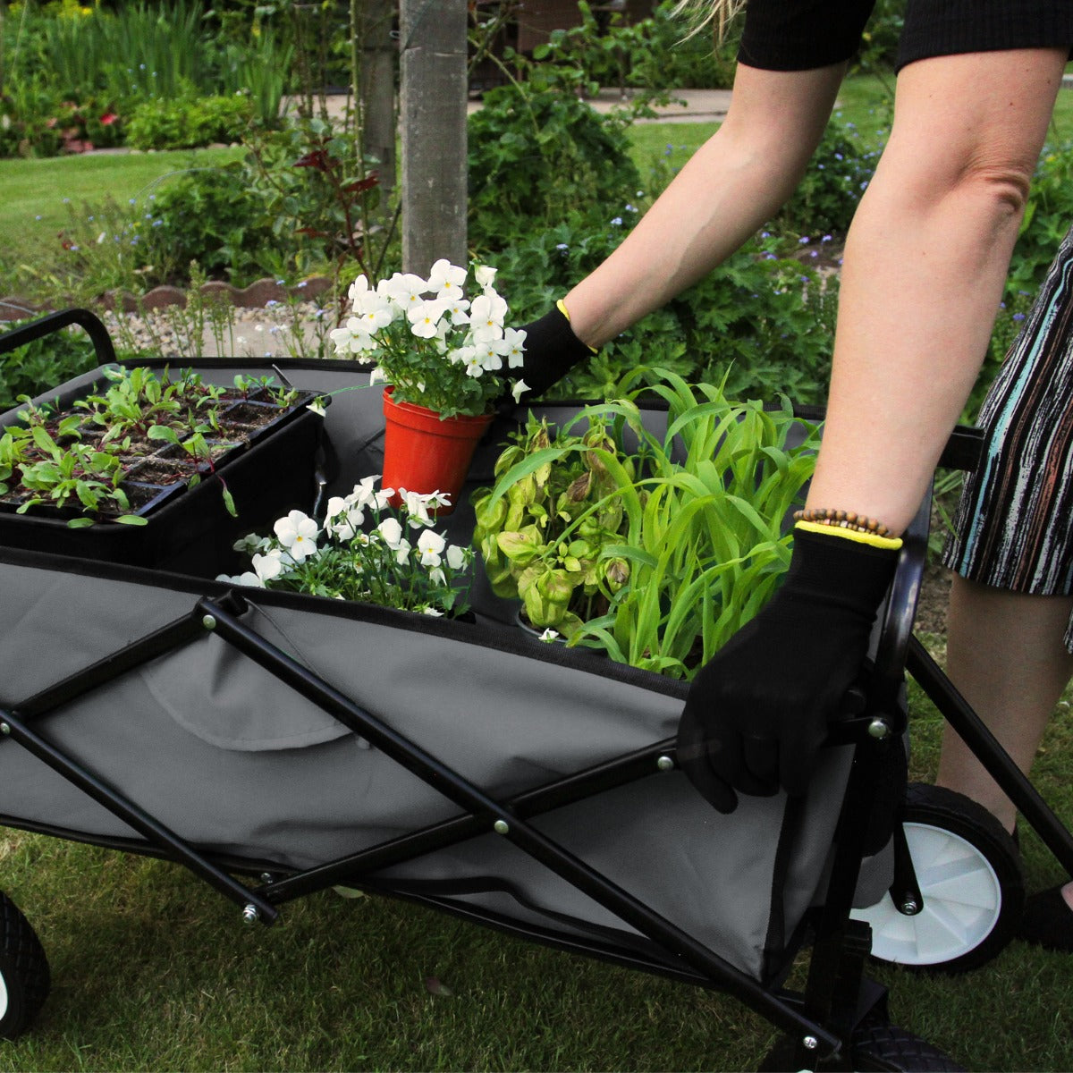 Foldable Garden Cart Grey - Used - Acceptable