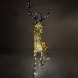 Light Up Reindeer Gold Stag - 120cm 200 Ice White LED - Used - Good