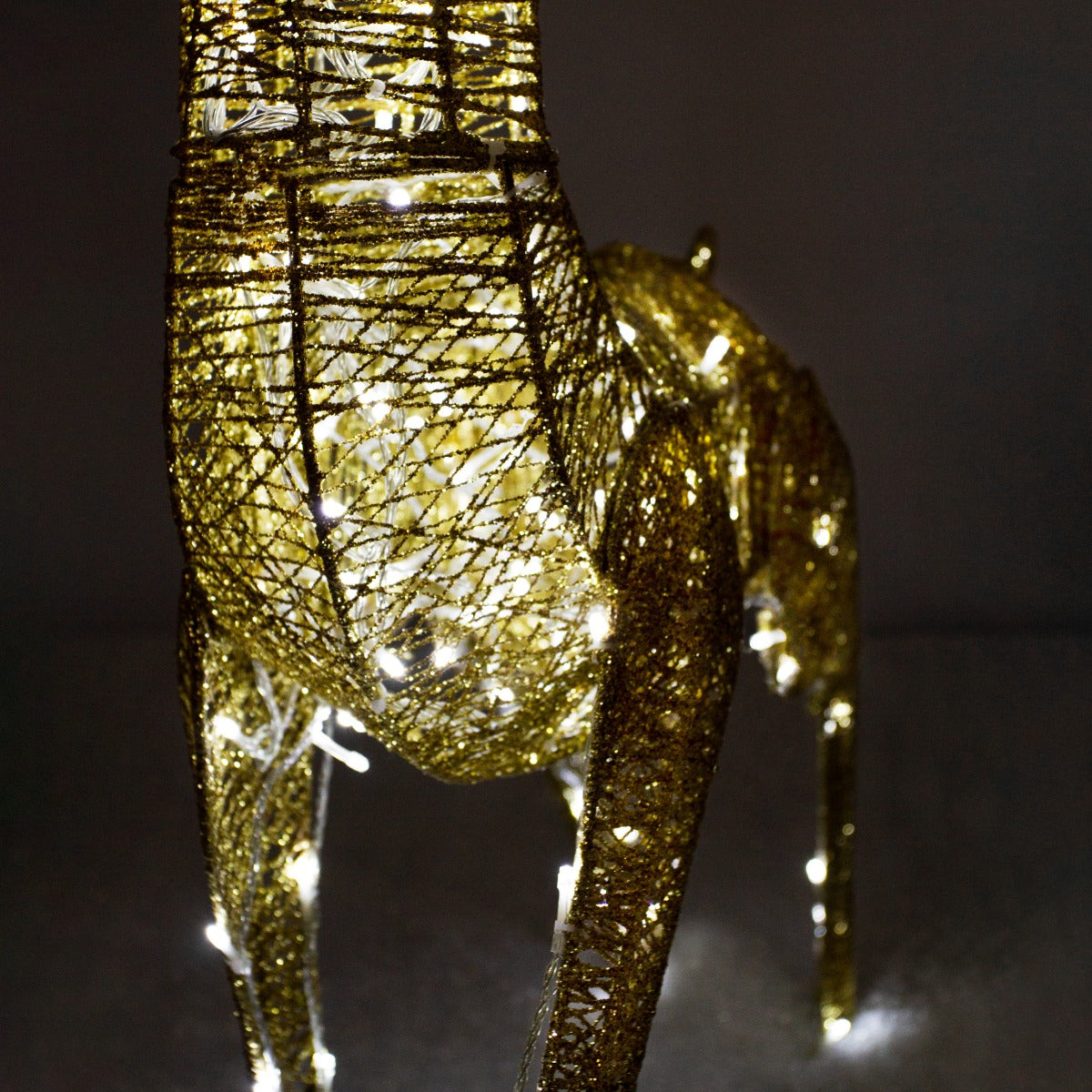 Light Up Reindeer Gold Stag - 120cm 200 Ice White LED - Used - Acceptable