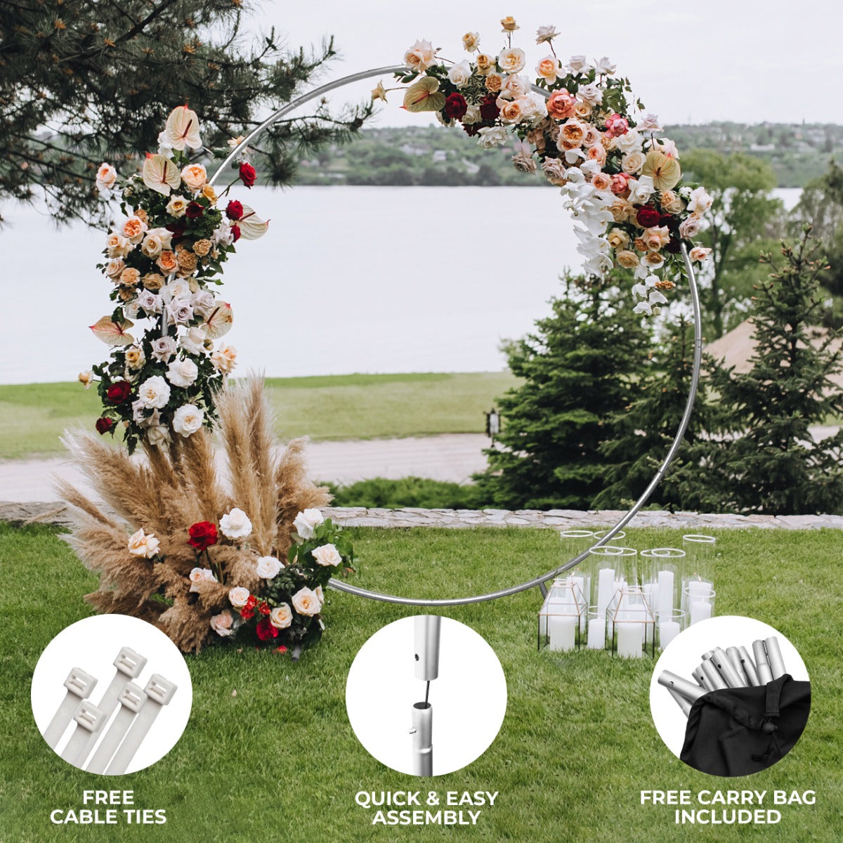 Wedding Moongate 200cm - Silver - Like New