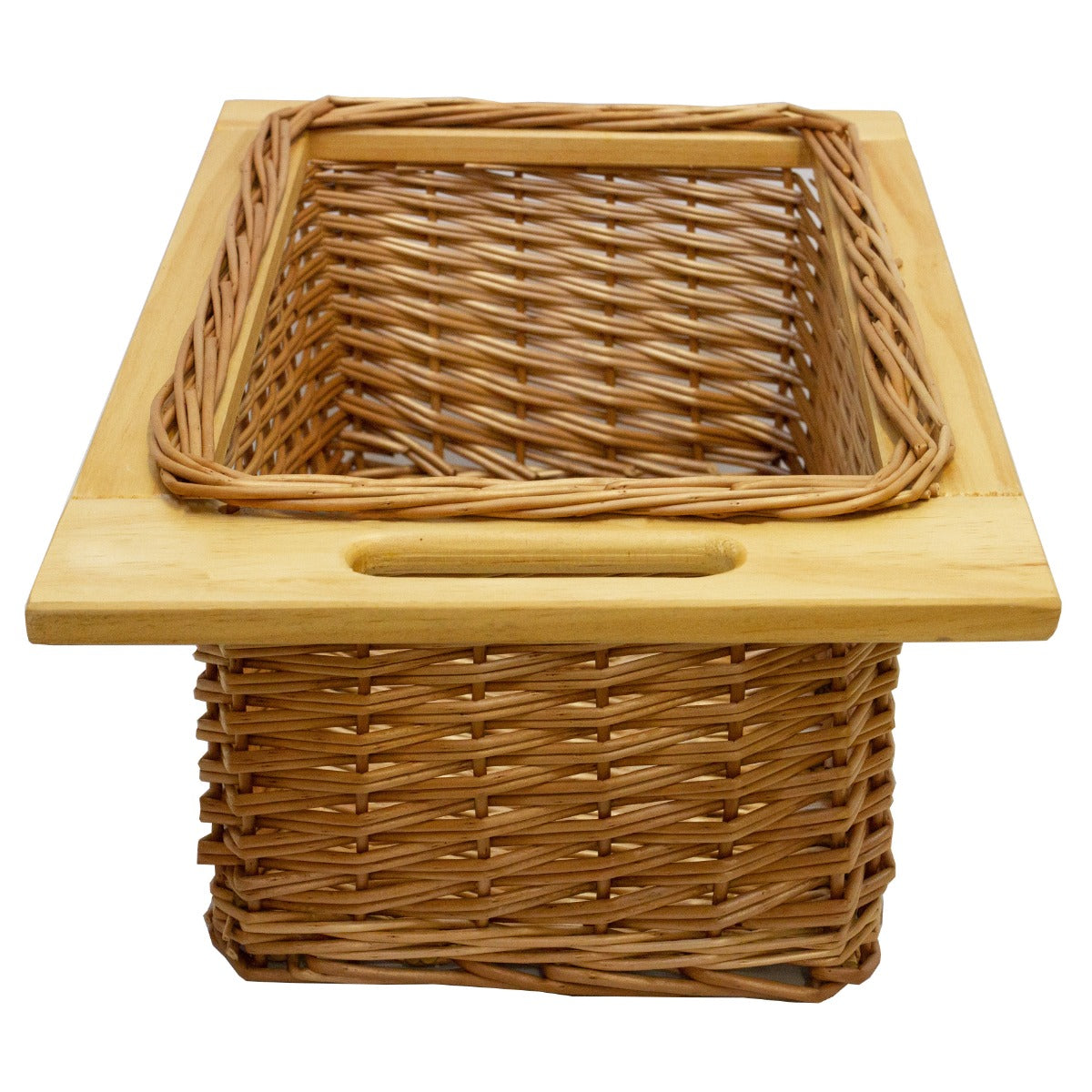 Pull Out Wicker Kitchen Baskets 400mm - Like New