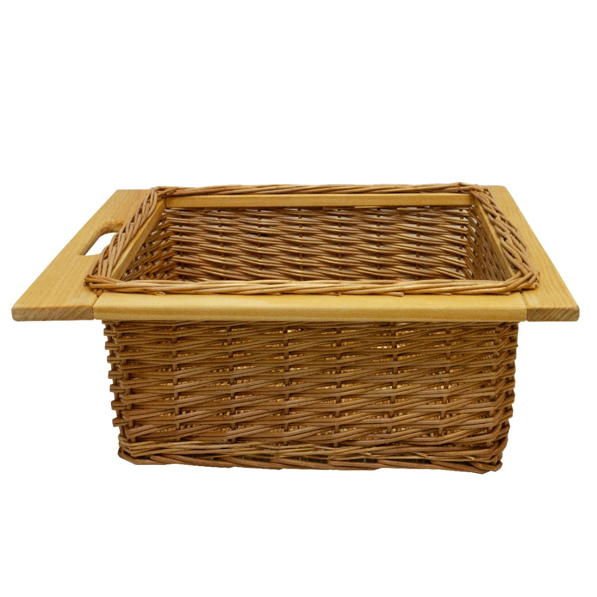 2 x Pull Out Wicker Kitchen Baskets 500mm - Used - Good