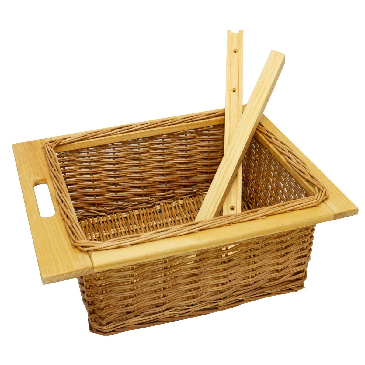 2 x Pull Out Wicker Kitchen Baskets 500mm - Used - Good