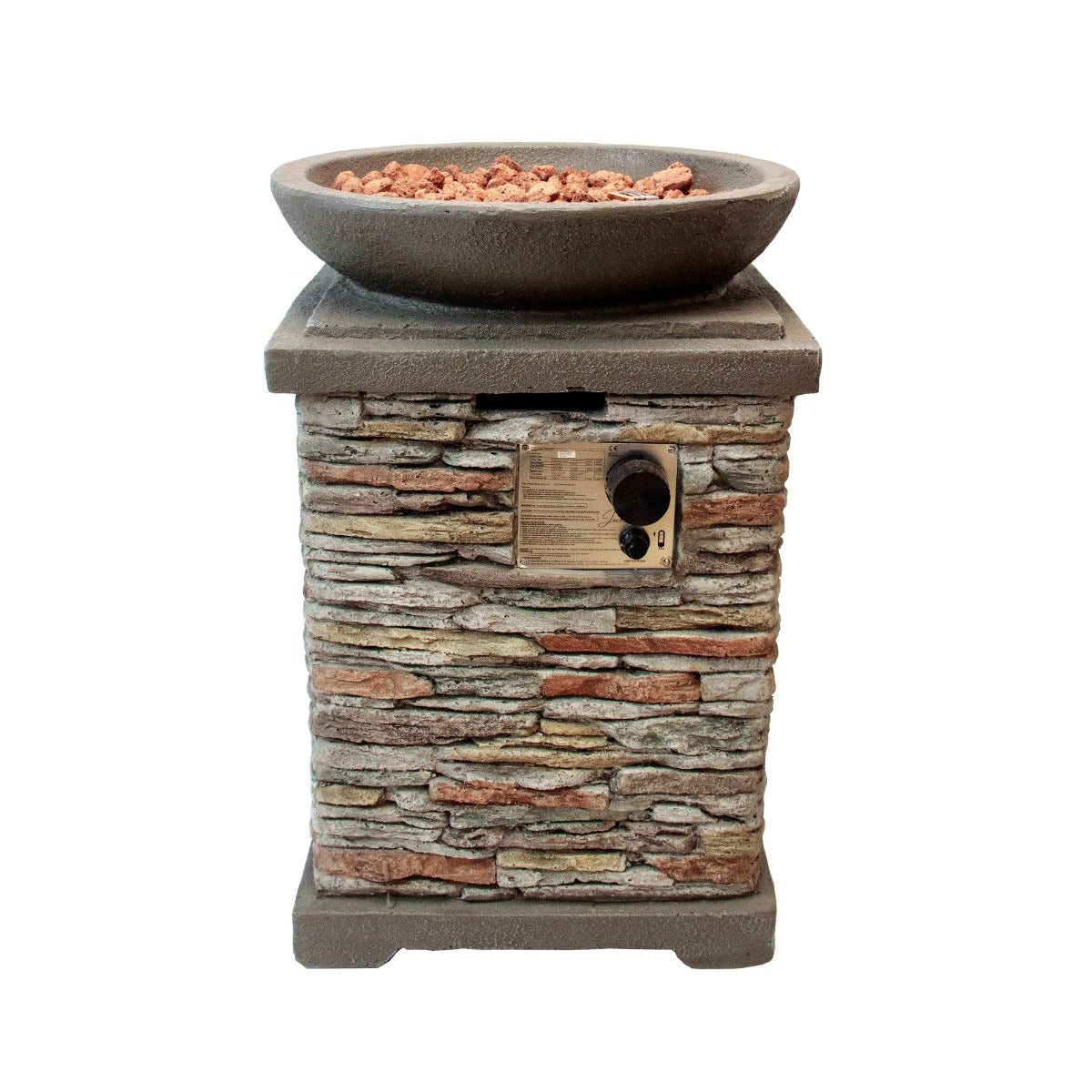 Stone Gas Fire Pit Heater - Used - Acceptable