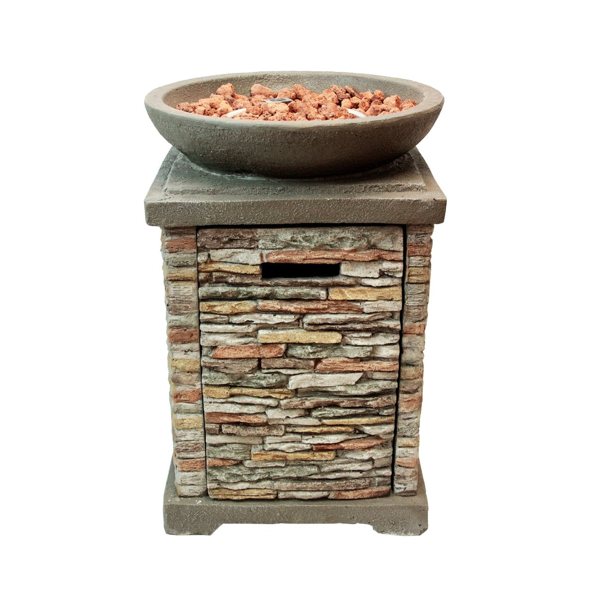 Stone Gas Fire Pit Heater - Used - Acceptable