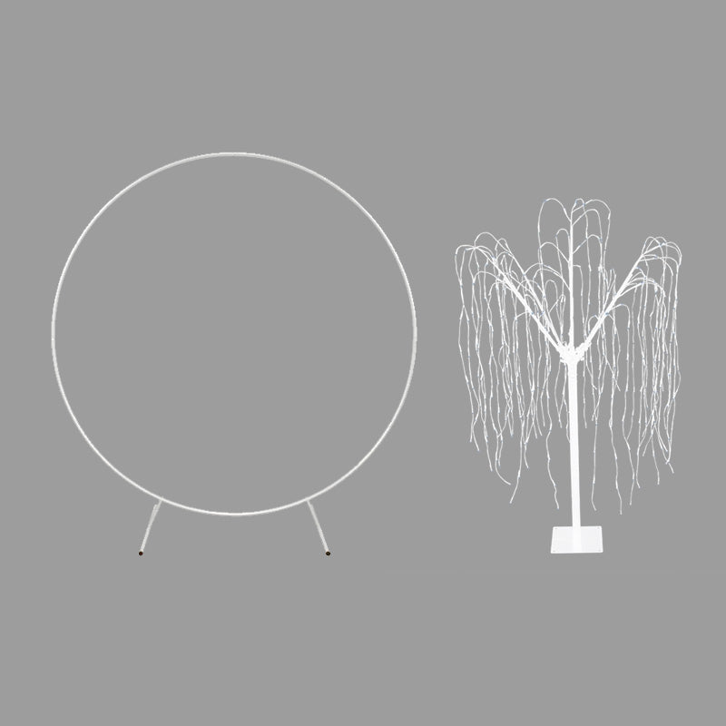 Wedding Moongate - White & 1 x Weeping Willow Tree 240cm Cool White - Used - Good