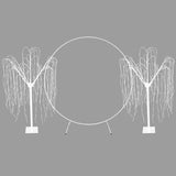 Wedding Moongate - White & 2 x Weeping Willow Tree 240cm Cool White - Like New