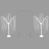 Wedding Moongate - Silver & 2 x Weeping Willow Tree 180cm Warm White - Used - Good