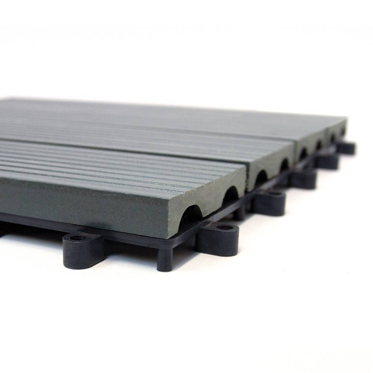 66 x WPC Decking Floor Tiles 30x30cm - Grey - Like New
