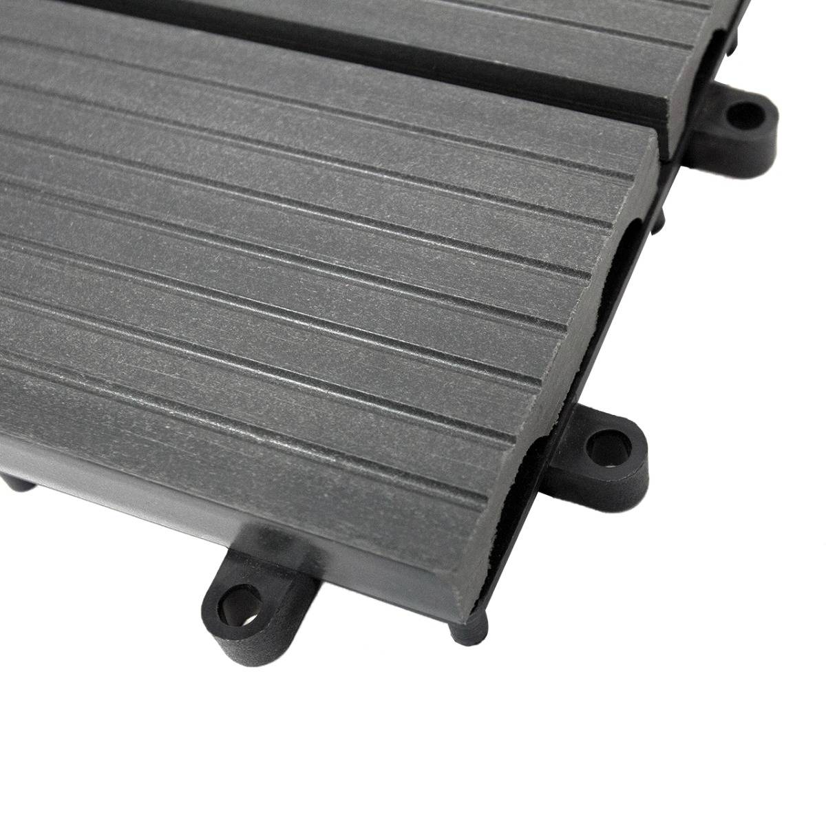 66 x WPC Decking Floor Tiles 30x30cm - Grey - Like New