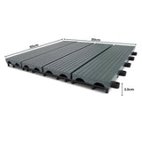 33 x WPC Decking Floor Tiles 30x30cm - Grey - Like New