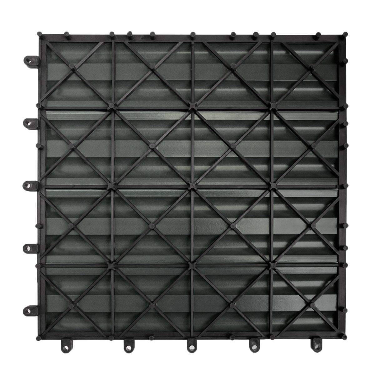 66 x WPC Decking Floor Tiles 30x30cm - Grey - Like New