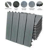 33 x WPC Decking Floor Tiles 30x30cm - Grey - Like New