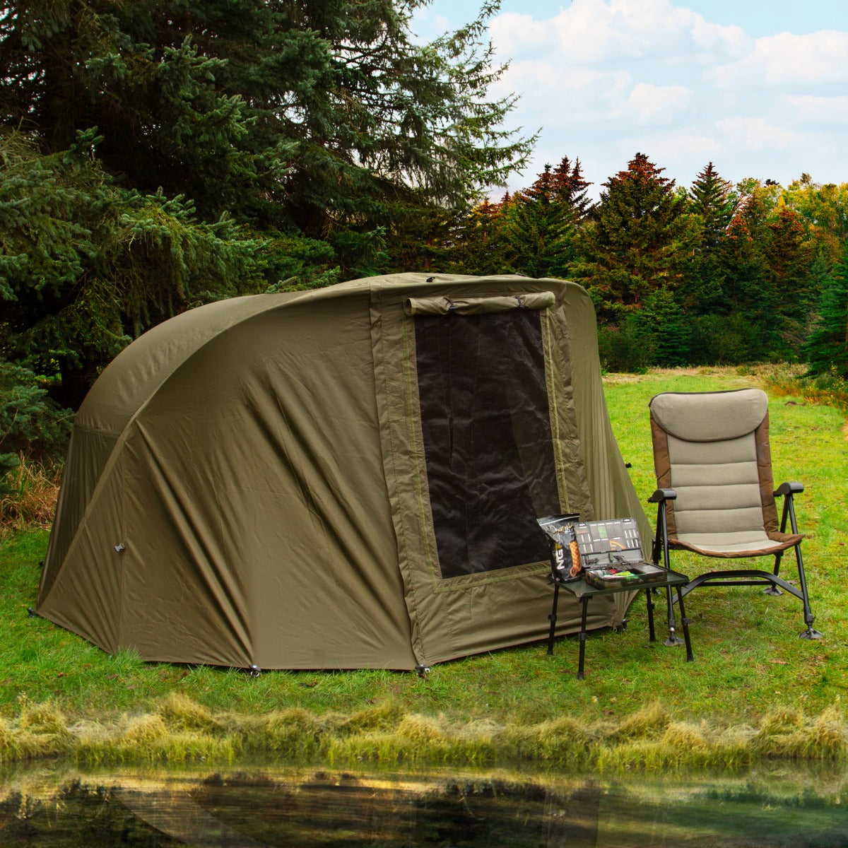 Fishing Bivvy 2-Man / 300cm with Overwrap - Used - Good