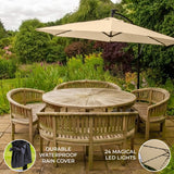 Beige 3m LED Cantilever Parasol - Used - Very Good