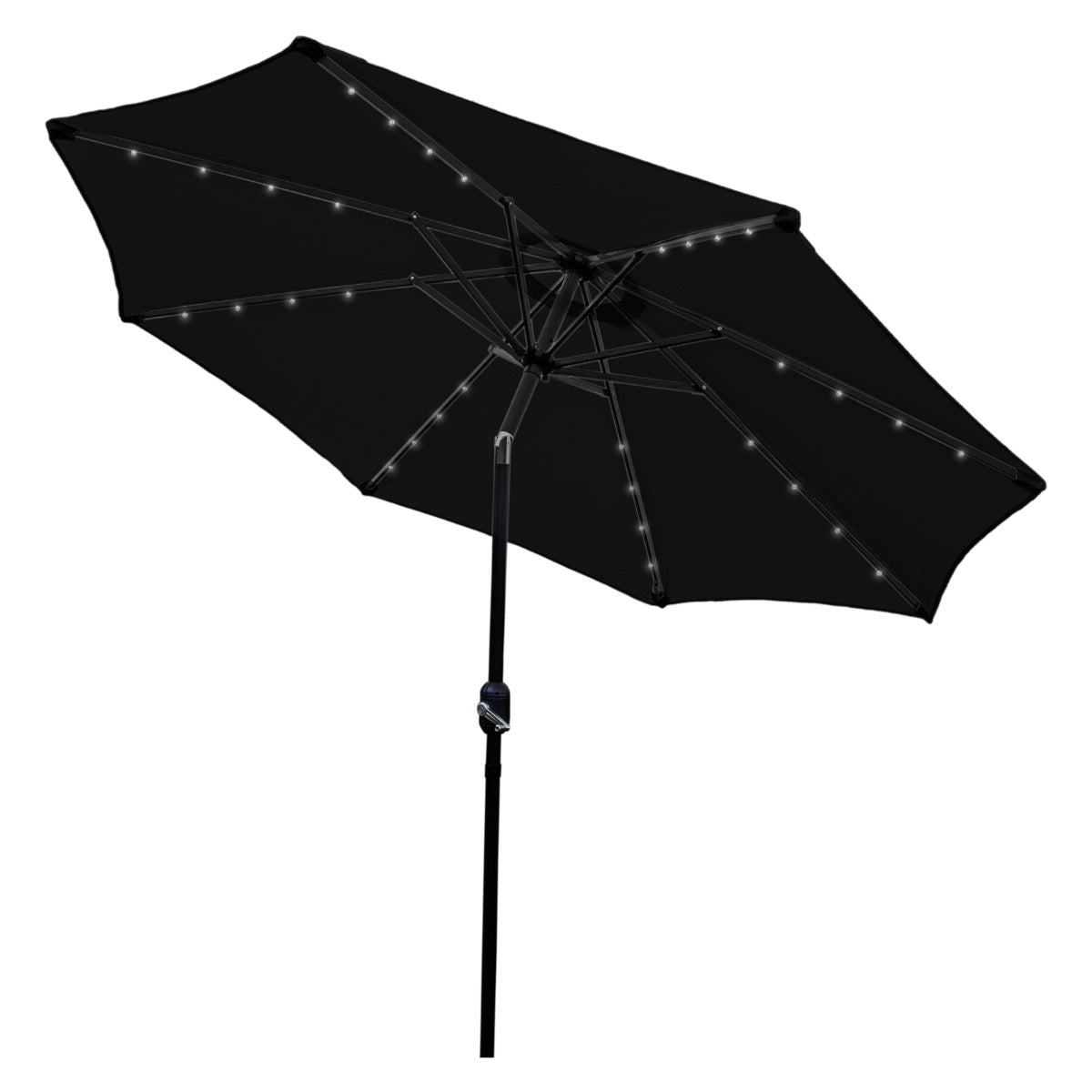 Black 2.7m LED Tilt Parasol - Used - Good