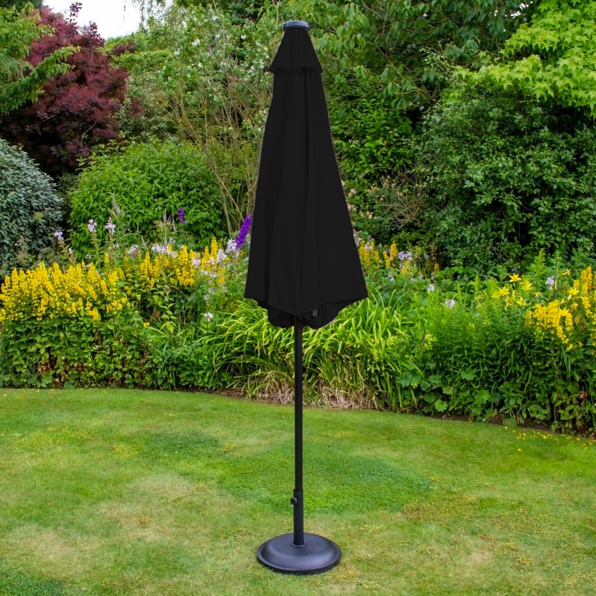 Black 2.7m LED Tilt Parasol - Used - Good