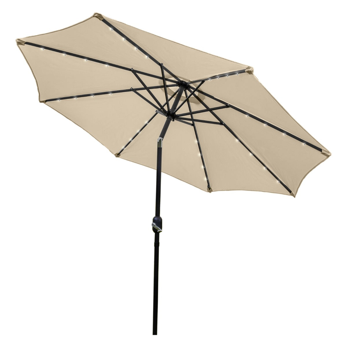 Beige 2.7m LED Tilt Parasol - Like New