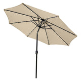 Beige 2.7m LED Tilt Parasol - Like New