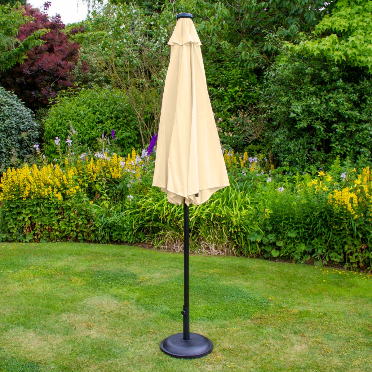 Beige 2.7m LED Tilt Parasol - Like New