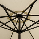 Cream 2.7m LED Tilt Parasol - Like New