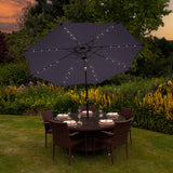 Grey 2.7m LED Tilt Parasol - Used - Good