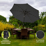 Grey 2.7m LED Tilt Parasol - Used - Very Good