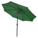 Green 2.7m LED Tilt Parasol - Like New