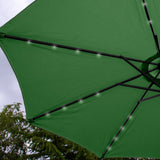 Green 2.7m LED Tilt Parasol - Used - Good