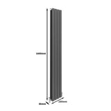 Designer Flat Panel Radiators Anthracite Grey 1600mm x 280mm - Like New