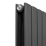 Designer Flat Panel Radiators Anthracite Grey 1600mm x 280mm - Like New