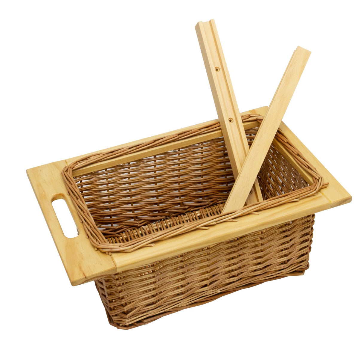 3 x Pull Out Wicker Kitchen Baskets 400mm - Used - Acceptable