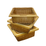 3 x Pull Out Wicker Kitchen Baskets 600mm - Used - Very Good