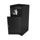 Black Wooden Litter Bin & Tray Stand - Like New