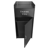 Black Wooden Litter Bin & Tray Stand - Like New