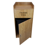 Light Oak Wooden Litter Bin & Tray Stand - Like New