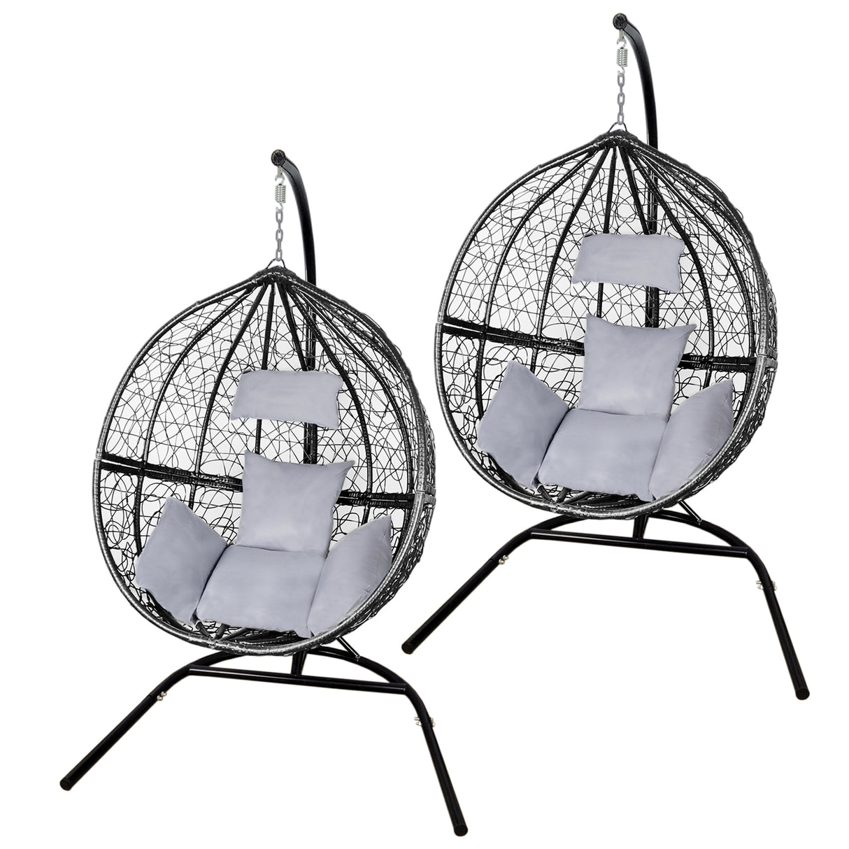 2 Black Egg Chairs - Used - Very Good