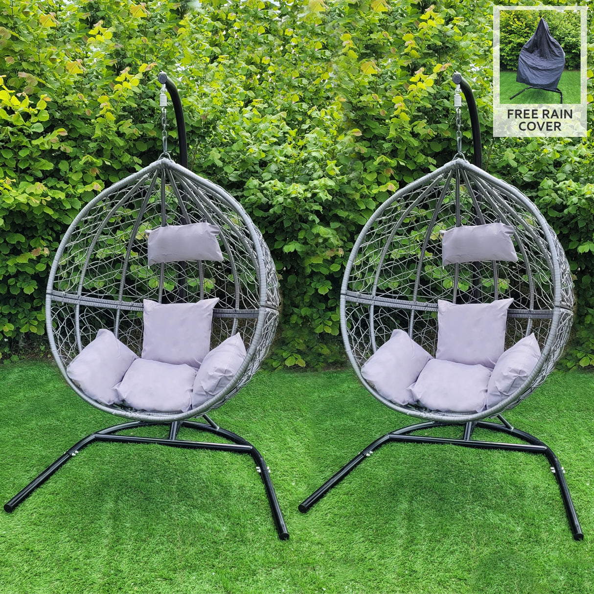 2 Grey Egg Chairs - Used - Very Good