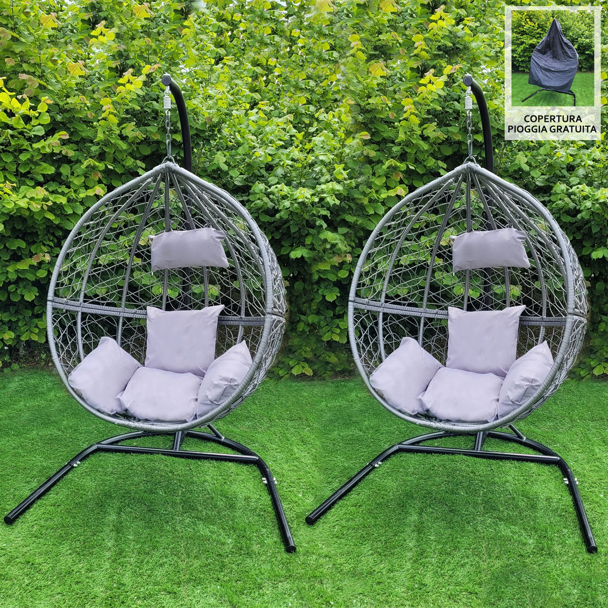 2 Grey Egg Chairs - Used - Very Good