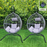2 Grey Egg Chairs - Used - Very Good