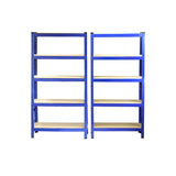 Monster Racking T-Rax Heavy Duty Shelving Units, Blue, 75cm W, 30cm D, Set of 2 - Used - Acceptable