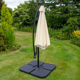 Cream 3m LED Cantilever Parasol With Plain Base - Used - Very Good
