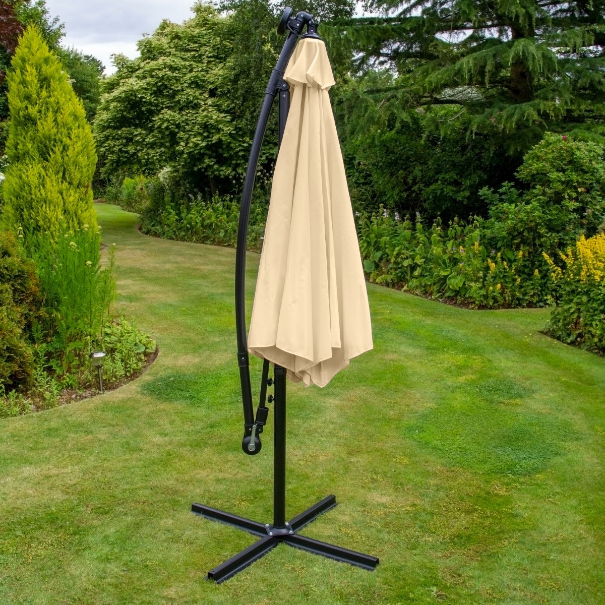 Beige 3m LED Cantilever Parasol - Used - Very Good