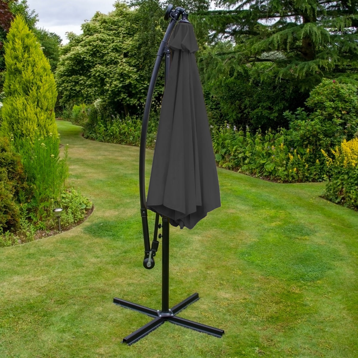 Grey 3m LED Cantilever Parasol - Used - Very Good