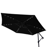 Black 3m LED Cantilever Parasol With Fan Base - Used - Good