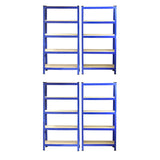 Monster Racking T-Rax Heavy Duty Shelving Units, Blue, 75cm W, 30cm D, Set of 4 - Like New