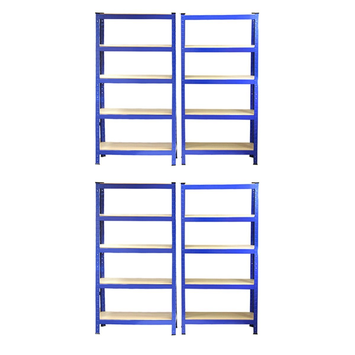Monster Racking T-Rax Heavy Duty Shelving Units, Blue, 75cm W, 30cm D, Set of 4 - Used - Acceptable