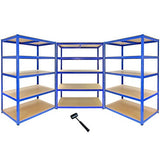 Monster Racking T-Rax Strong Storage Shelves, Blue, 120cm W, 60cm D, Set of 3 - Used - Good