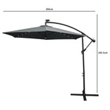 Grey 3m LED Cantilever Parasol - Used - Very Good